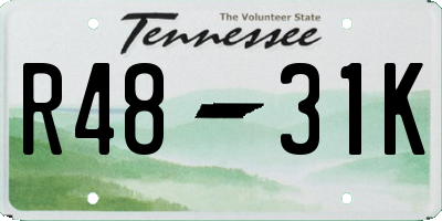 TN license plate R4831K