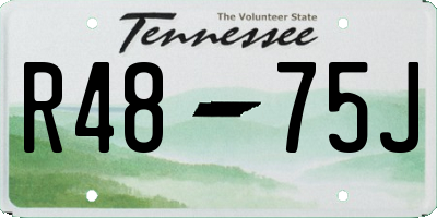 TN license plate R4875J