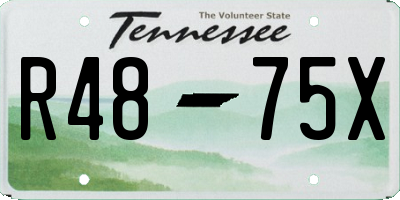 TN license plate R4875X