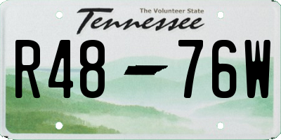 TN license plate R4876W