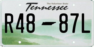 TN license plate R4887L