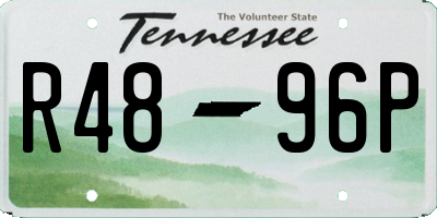 TN license plate R4896P