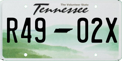 TN license plate R4902X