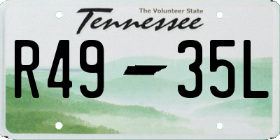 TN license plate R4935L