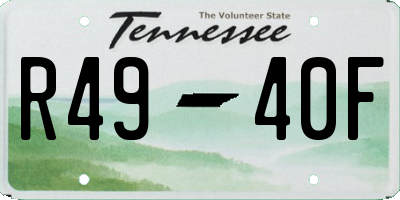 TN license plate R4940F