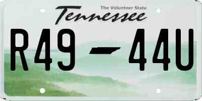 TN license plate R4944U