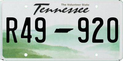 TN license plate R4992O