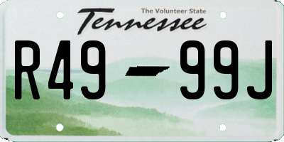 TN license plate R4999J