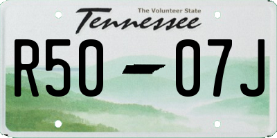 TN license plate R5007J