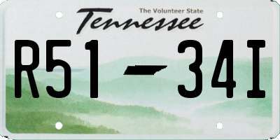 TN license plate R5134I