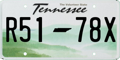 TN license plate R5178X