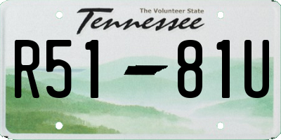 TN license plate R5181U