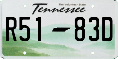 TN license plate R5183D