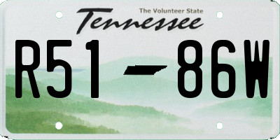 TN license plate R5186W