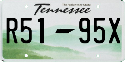 TN license plate R5195X