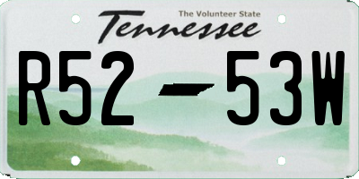 TN license plate R5253W