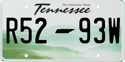 TN license plate R5293W