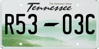 TN license plate R5303C
