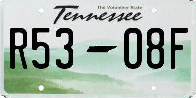 TN license plate R5308F