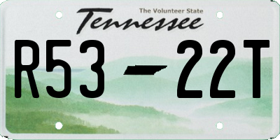 TN license plate R5322T