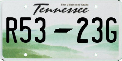 TN license plate R5323G