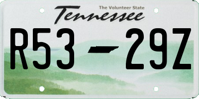 TN license plate R5329Z