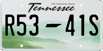 TN license plate R5341S