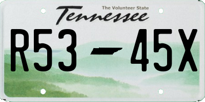 TN license plate R5345X