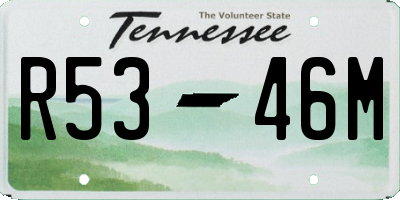 TN license plate R5346M