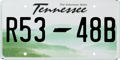 TN license plate R5348B