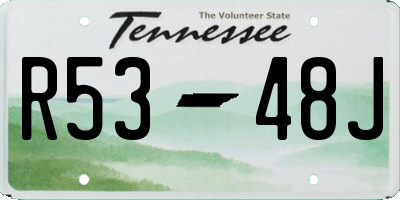TN license plate R5348J