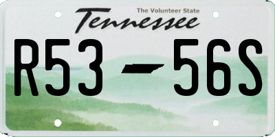 TN license plate R5356S