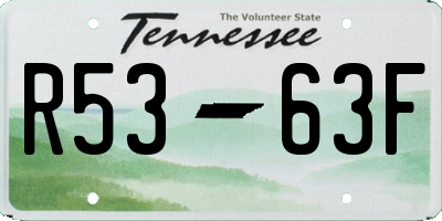 TN license plate R5363F