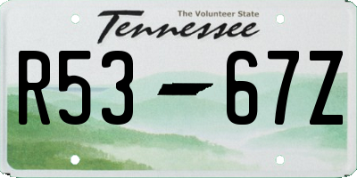 TN license plate R5367Z