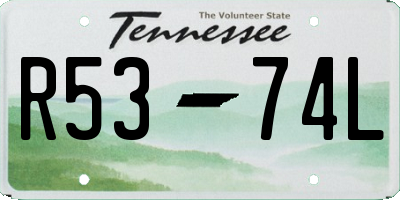 TN license plate R5374L