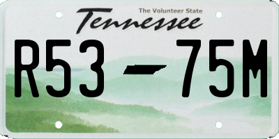 TN license plate R5375M