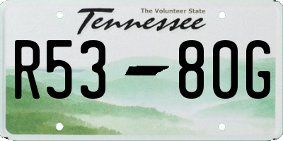 TN license plate R5380G