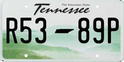 TN license plate R5389P