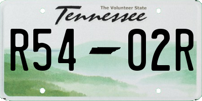 TN license plate R5402R
