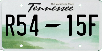 TN license plate R5415F