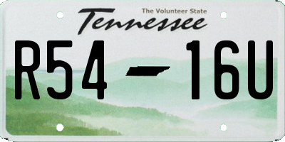 TN license plate R5416U