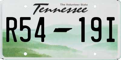 TN license plate R5419I
