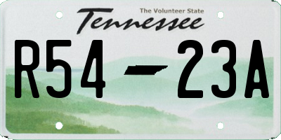 TN license plate R5423A