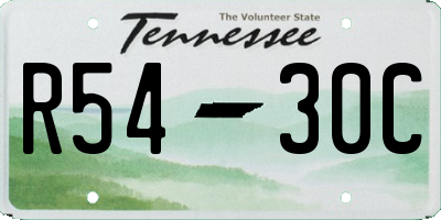 TN license plate R5430C
