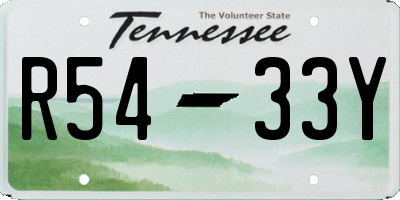 TN license plate R5433Y