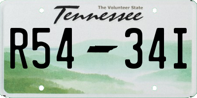 TN license plate R5434I