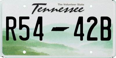TN license plate R5442B