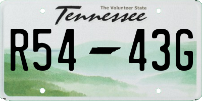 TN license plate R5443G