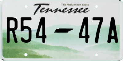 TN license plate R5447A