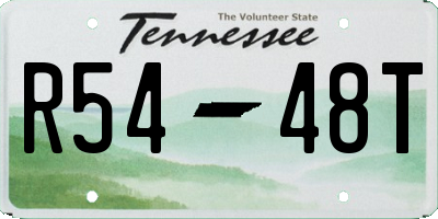 TN license plate R5448T